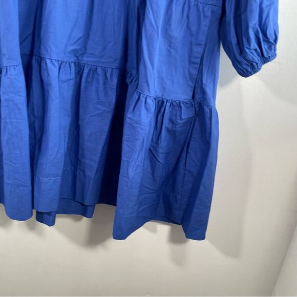 NWT Vici Lavender J Blue 100% Cotton Poplin Button Down Shirt Mini Dress Small - Picture 14 of 15